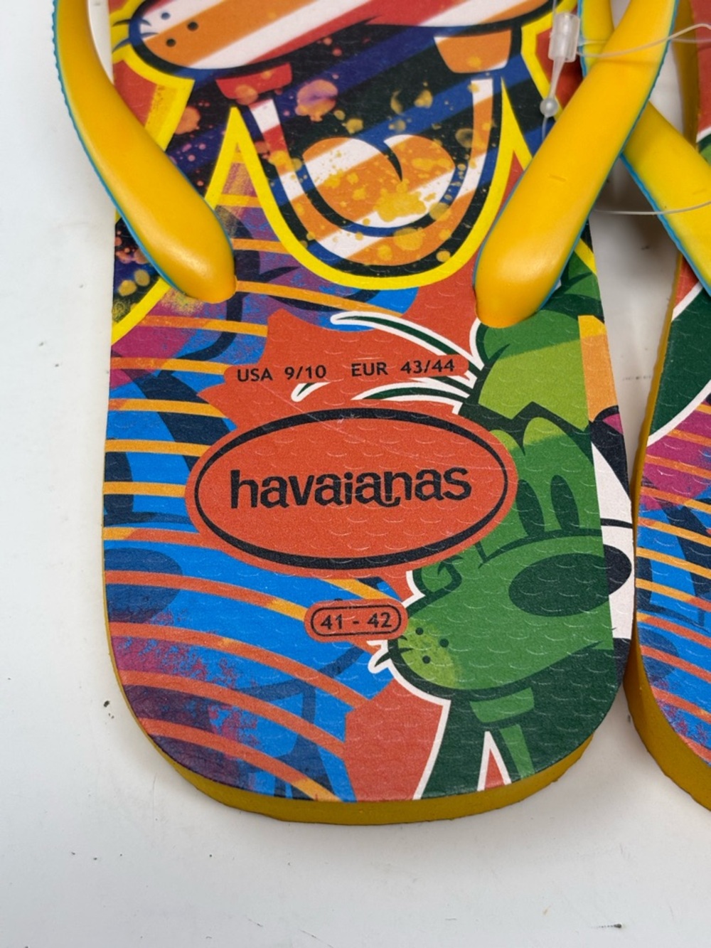 Havaianas Thong Flip Flops Disney Collab Colorful Goofy NWT Size 9-10 - Picture 4 of 8